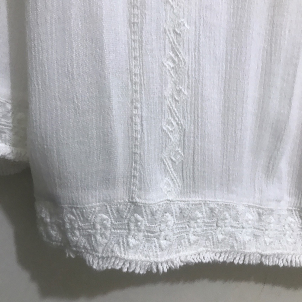 Caslon Long Sleeve Slip Over Blouse w/ Embroidery - Picture 5 of 12